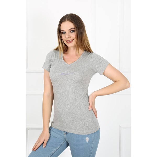 Kadın T-shirt Loya Kadın Basic  Tshirt Ürün Kodu: m222220611-A GRİMLNJ